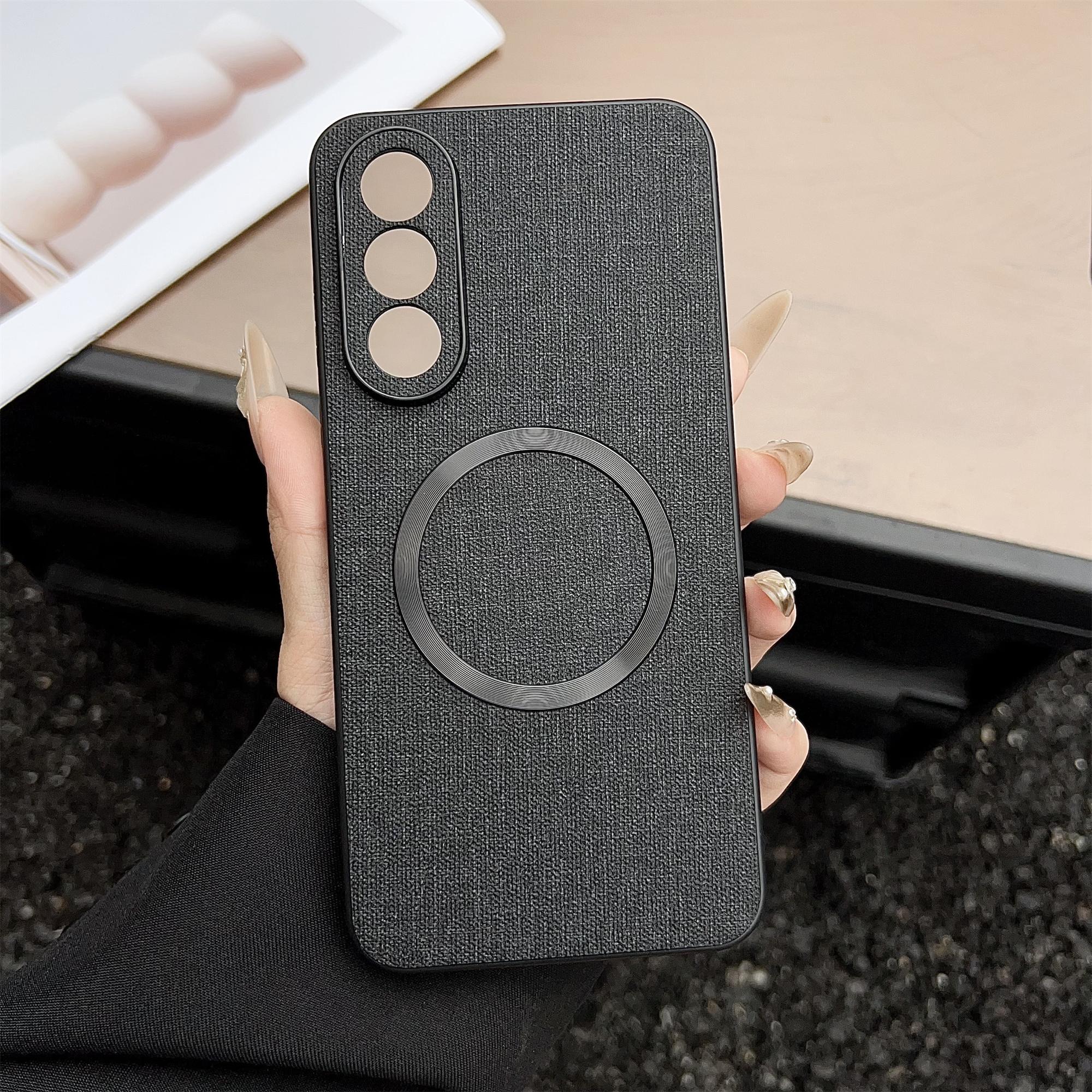 

For OnePlus Nord 5 5G Case Drop-Proof TPU+Cloth Back Phone Cover Compatible with MagSafe Black