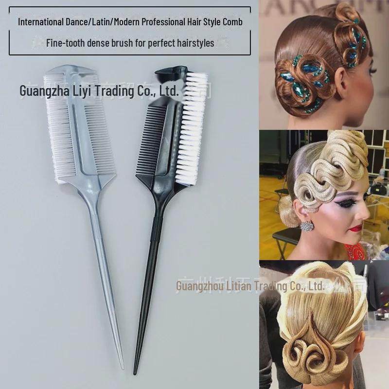 

Fine-Tooth Modern Dance Hair Comb for Sports and Latin Dance Standard Latin Dance Comb чорний