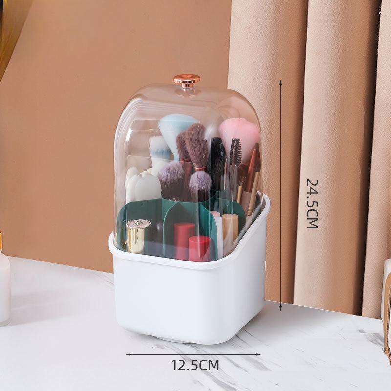 Makeup Brush Storage Bucket Dust-proof Transparent DesktopLipstick and Cosmetics Storage Box