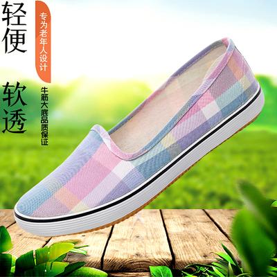 Spring and Summer New Cloth Shoes Wear-resistant Non-slip Soft Sole Women's Lightweight Beef Tendon Sole Single Shoes