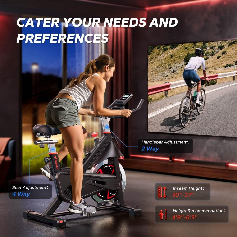 MERACH S38 Magnetisches Heimtrainer, mit selbstentwickelter App, 350 lbs Gewichtskapazität & 40 lbs Schwungrad