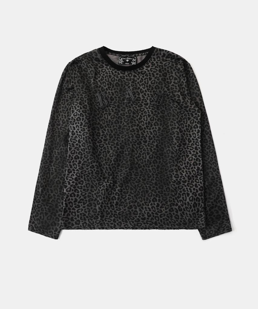 BADBLOOD Cosmo Bad Patch Ringer Long Sleeve - Black Leopard