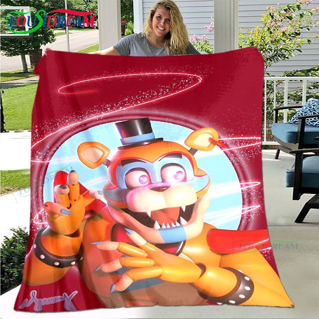 Hot Horror Characters Pattern Blanket Flannel Thin Blanket Portable Home Travel Office Lunch Break Game Blanket Birthday Gift