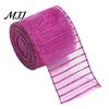 Christmas Ribbon for Tree Stripe Sequin Ribbon, Glitter Polyester Fabric Wide Craft Wrapping Holidays Decorative Ribbons Wreath Floral Arrangement