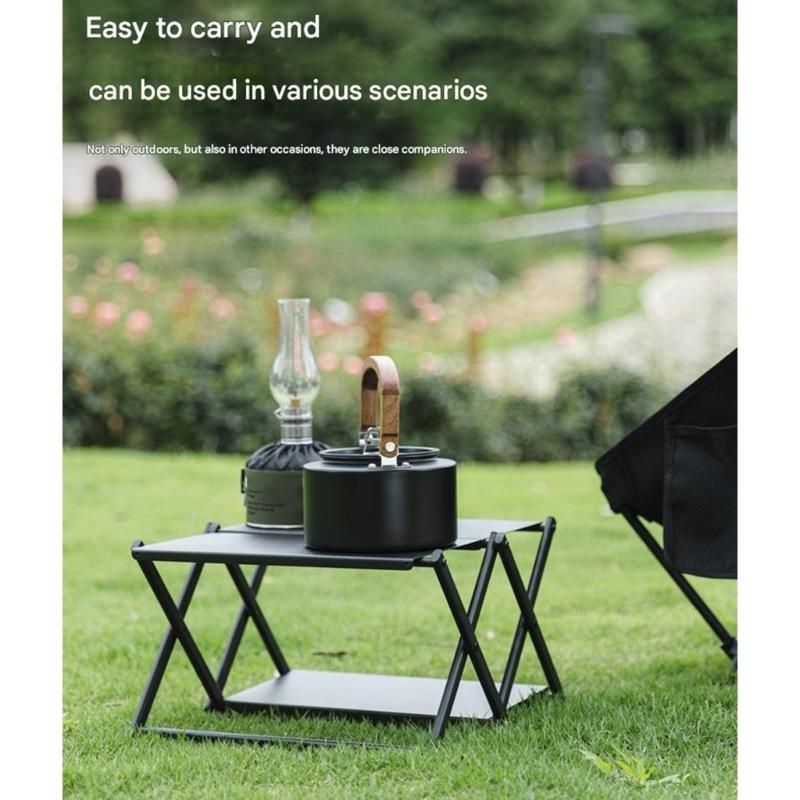 Heavy Type Folding Camp Shelf Portables Storage Solution For Backyards BBQ Hiking Tent Gear Organizers