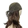 Sequin Headscarf, Multi-Purpose Turban Headband Square Scarf, Adjustable Strap Bohemian Style Head Wrap for Travel Vacation