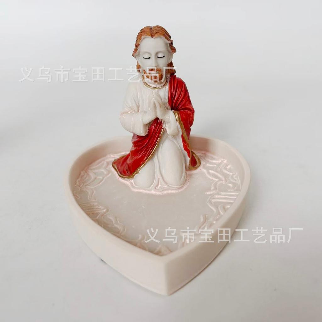 Virgin Mary Rosary Holder Bead Holder Jewelry Box Holder Resin Crafts