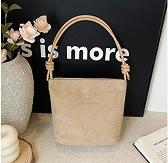 

Deerskin velvet casual large capacity simple winter fashion casual solid color personalized trendy fashion tote bag One size fits all хаки