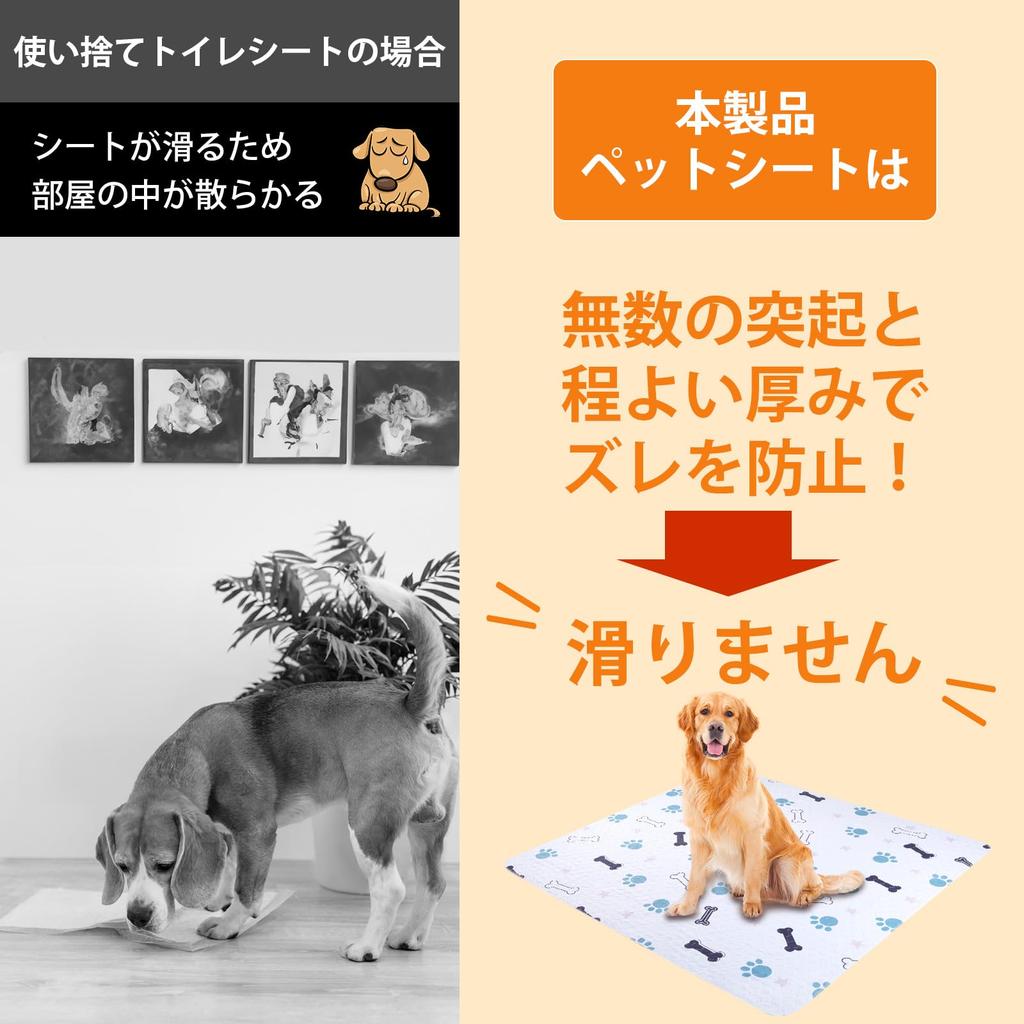 LOOBANI Set of 2 Washable Pet Sheets for Dogs and Pee Pet Toilet Underlay Quick Reusable Set of Cats, Mat, Mat, Drying, Non-Slip, (8092CM, 2)