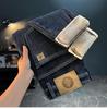 2024 Men's Slim Fit Embroidered Stretch Cotton Jeans for Spring & Autumn