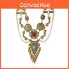 Alloy Wing Vintage Necklace With Turquoise Embellishments For Style Boho