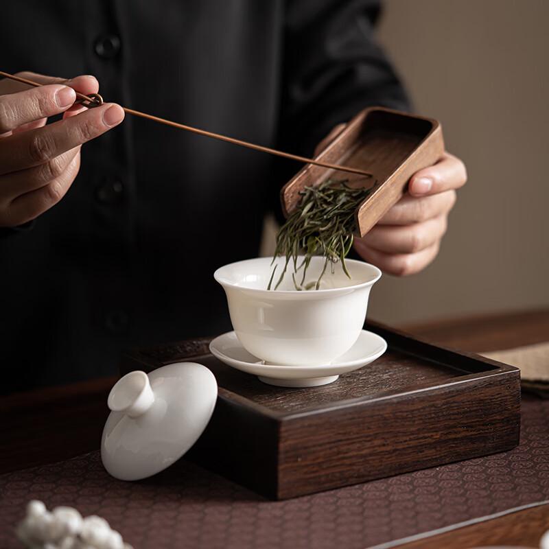 SUSHI CERAMICS Mutton Fat Jade White Porcelain Kung Fu Tea Set