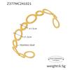 Qiong Yao Openwork Spliced Ring Bangle: European & American Style, 18K Gold-Plated Stainless Steel Bracelet