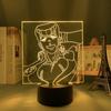 JoJo Bizarre Adventure Night Light JOJO Jolyne Figure Color Changing Lamp Cool Gift for Anime Fans