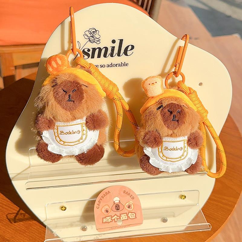Toast Bread Hairband Capybara Plush Keychain For Kids And Fans