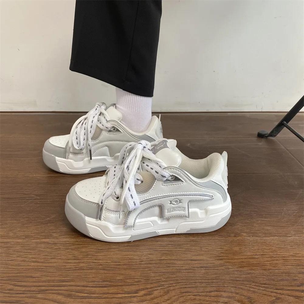 Fashion Wide Sole Women Chunky Sneakers Design Bread Shoes Girls Platform Sports Shoes Womans Casual Shoes