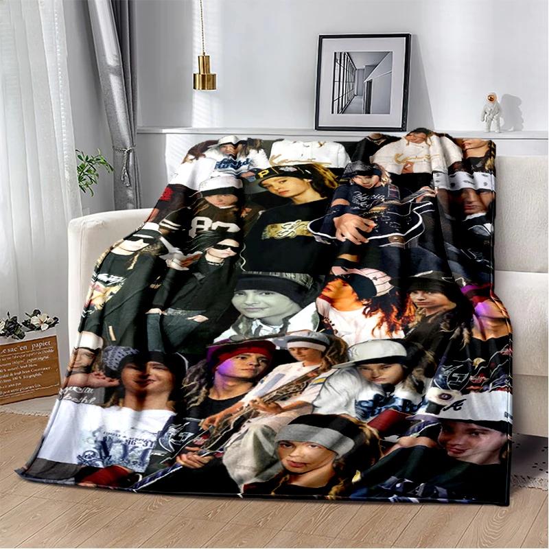 New Style Bill Tom Kaulitz Tokio Hotel Rock Band Blanket,Soft Throw Blanket for Home Bedroom Bed Sofa Cover Kids Gift Cover 75x90cm
