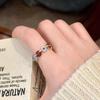 Retro Drip Glaze Adjustable French Luxury Niche Design Ring for Women