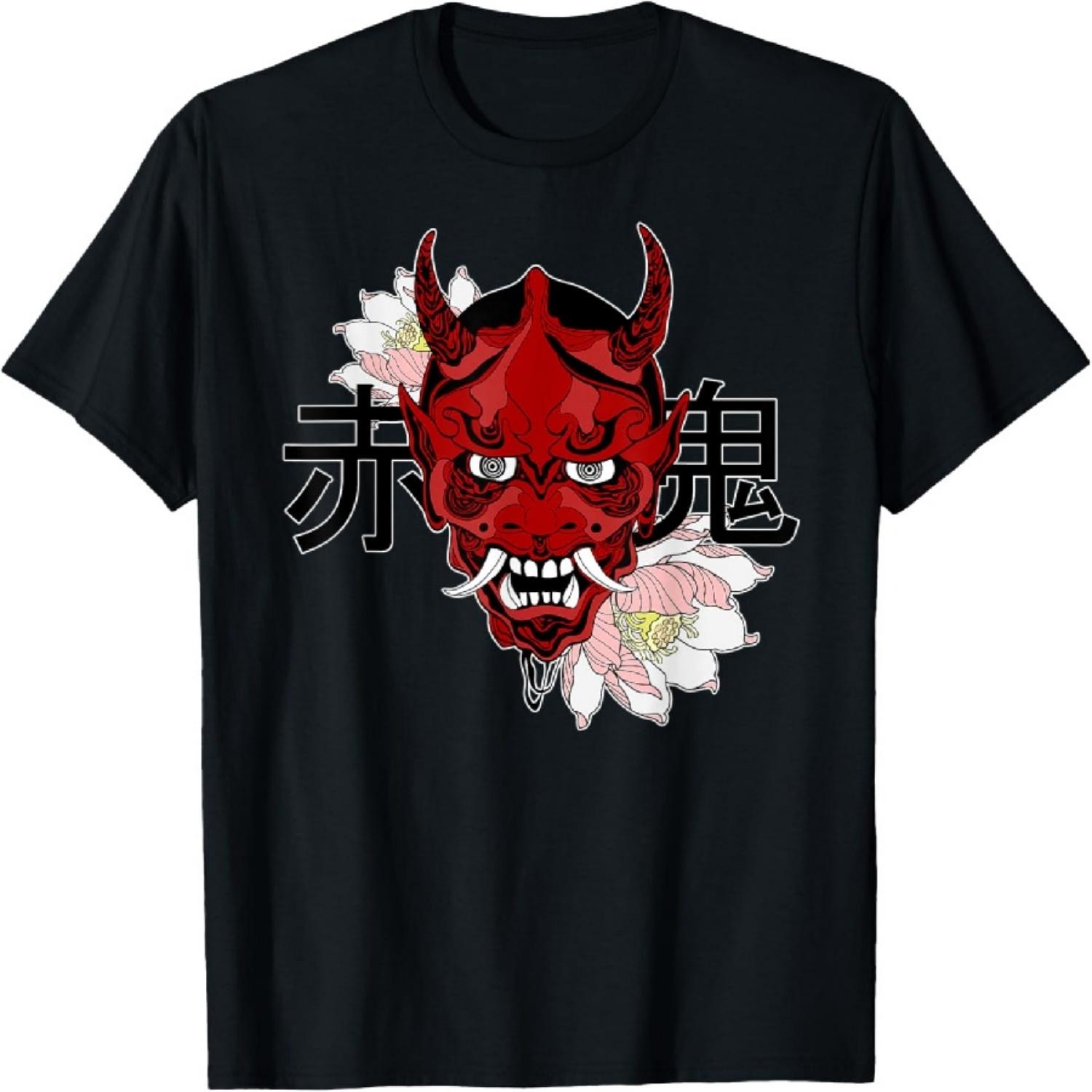 

Japanese Demon Art Devil Oni Harajuku Aesthetic T-Shirt XXXXXL