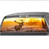 Forest Sunny Deer  Rear Window Sticker Perforated Window Graphic Sticker for SUV 135x36cm