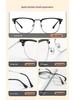 Men's Ultralight Browline Titanium Eyeglass Frame with Anti-Blue Light Lenses, Prescription-Ready