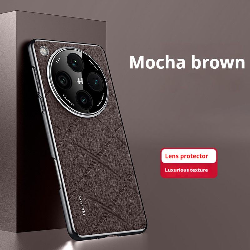 Fashion Leather Electroplated Hard PC Cover Case For OPPO Find X8 Pro X7 Ultra