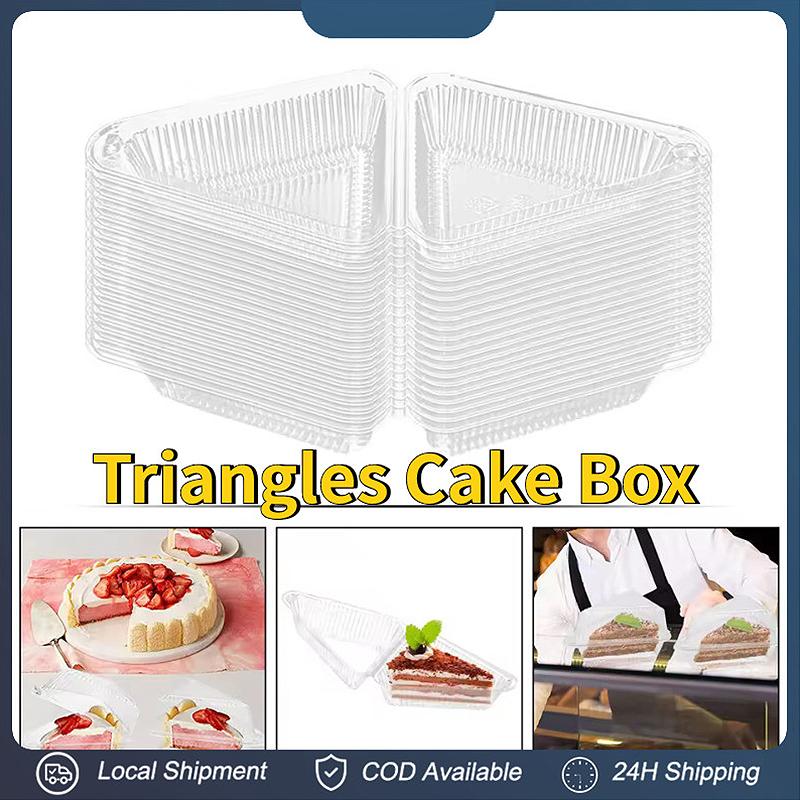50/100/150 Stück Scheibenkuchenbehälter Dreieckige Kuchenbox Klappbox Für 8-Zoll 6-Zoll Scheiben Dessert Sandwich To-Go-Box
