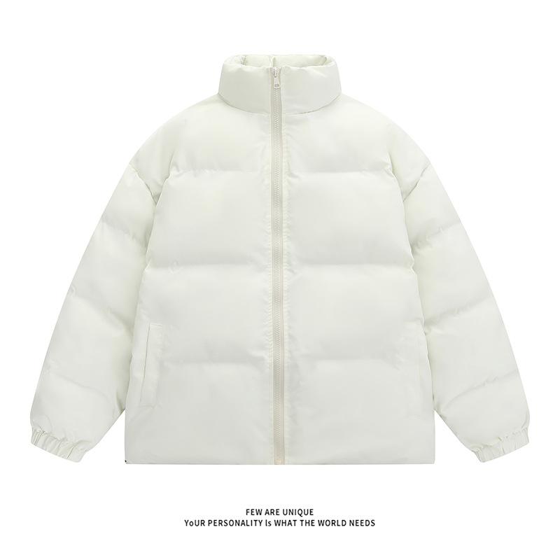 

Жіноча осінньо-зимова потовщена одноколірна вільна куртка великих розмірів із підкладкою, повсякденна, середньої довжини, теплий верхній одяг на блискавці XXS