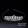 Romantic Princess Crown For Girls Rhinestone Crystal Hair Crowns Queen Headband Bridal Headdress Tiaras Hair Jewelry Accessories