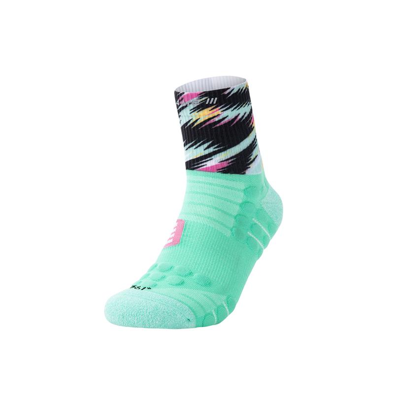 361 Degrees Men Basketball Socks High-top Breathable Professional Sweat Absorbing Training Anti- Slip Long Tube Male Hose 512433