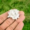 Natural Ruby Zoisite 925 Silver Solitaire Flower Adjustable Ring For Girls