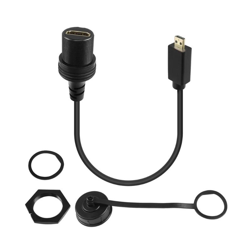 

Vehicle HDTV Dashboards Flush Mount Cable, HDTV Male To HDMI2.0 Female Cord For Truck,Boats Dashboards Installations