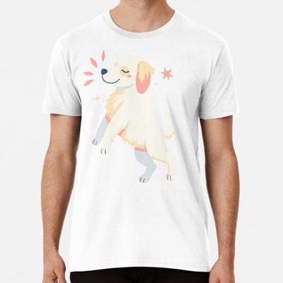 Verspielte Fröhlicher Hund Illustration Premium T-Shi S bis 5XL Hergestellt in der AU/USA T-Shirt
