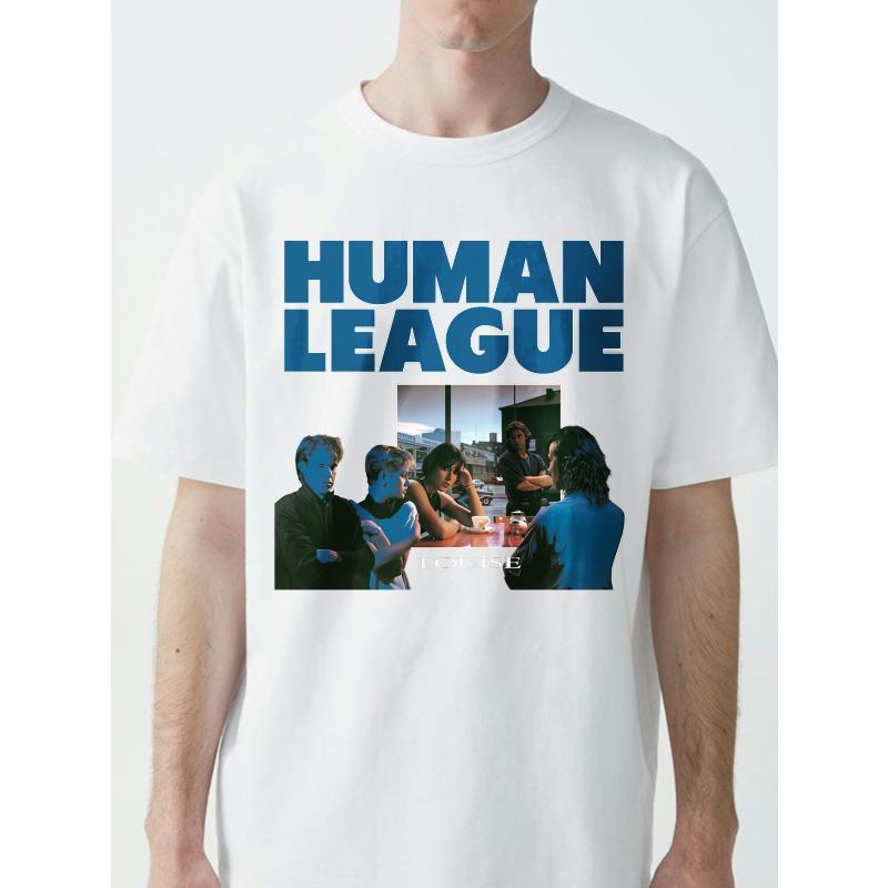 Human League Louise Album Cover T-Shirt Summer Men S T-Shirt Black Tee Music Band Design Gift for Music Lovers S