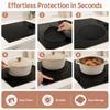 5PCS Round Heat Insulated Pad Black Scratch Proof Pad Cook Top Non Slip Pad  Stove Top Protection