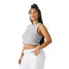 Bella + Canvas Womens/Ladies Heather Micro-Rib Cropped Muscle Tank Top