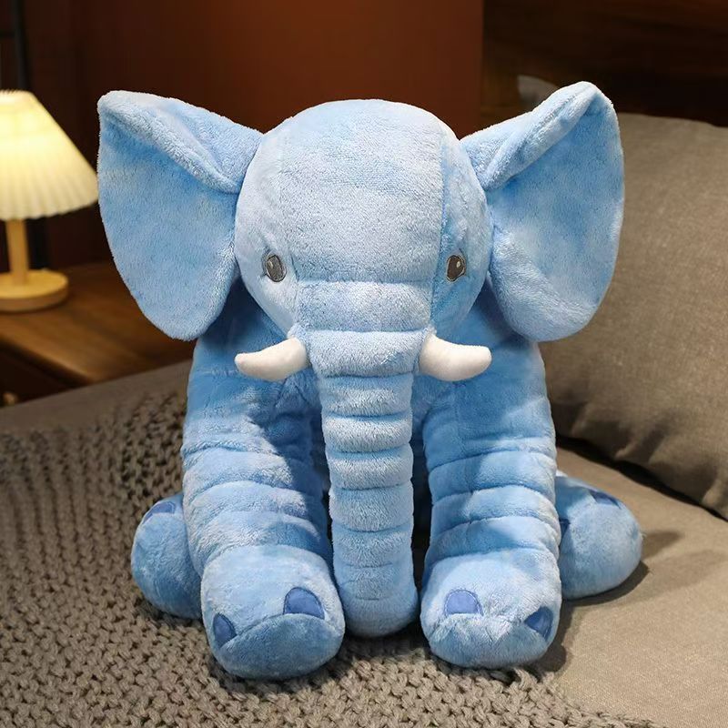 Fuzzy Large Elephant Stuffed Animal, Adventure Stuffed Elephant Toy, Brave Room Elephants Plush Decor Gift