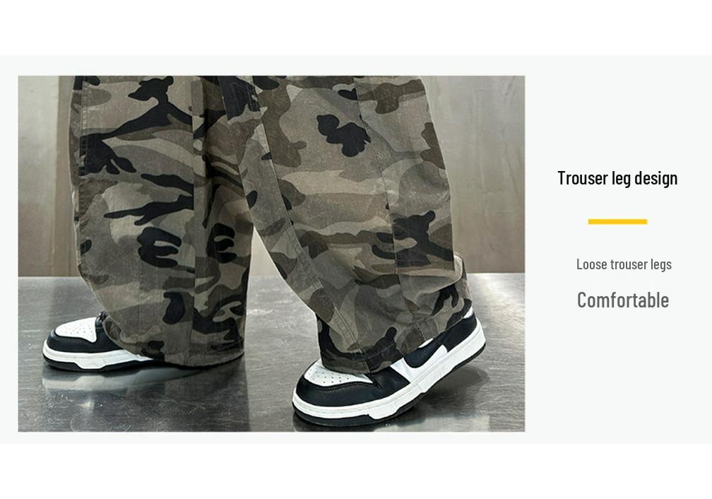 Pantalones de Trabajo Camuflaje de Moda para Niños - Colección Primavera 2026 para Niños Medianos y Grandes