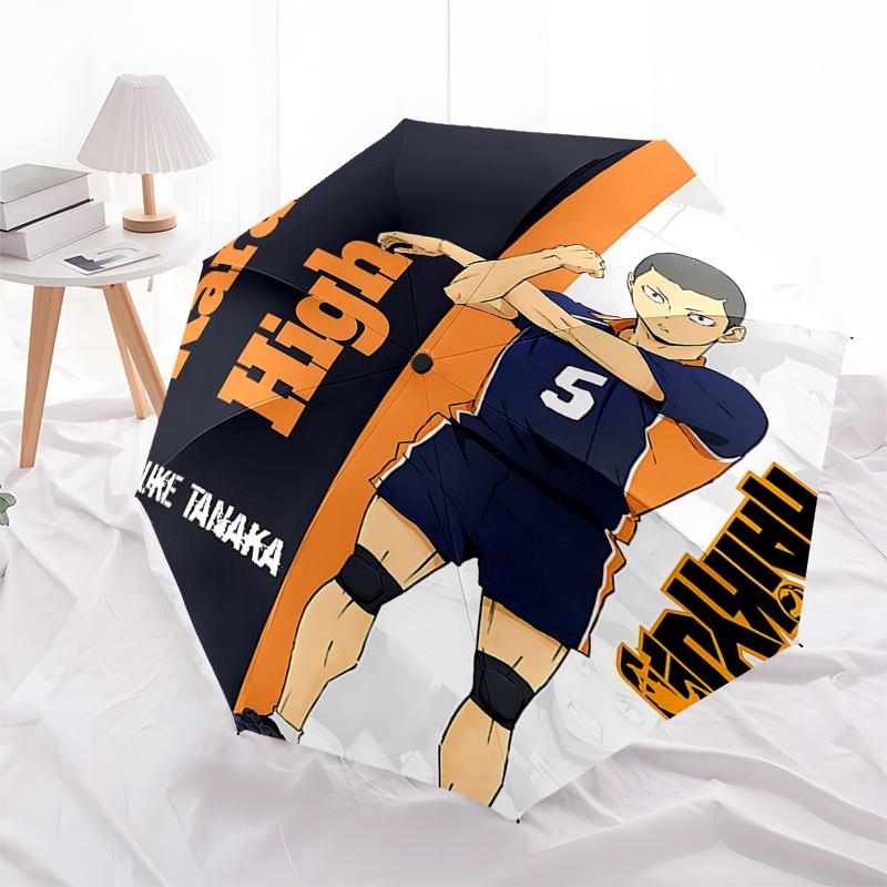 

1pc Haikyuu!! Karasuno High Inosuke Tanaka #5 Umbrella Automatic Opening Closing, Portable 3-Fold Design, 8-Bone Iron Frame, Outdoor, Ideal Gift for F