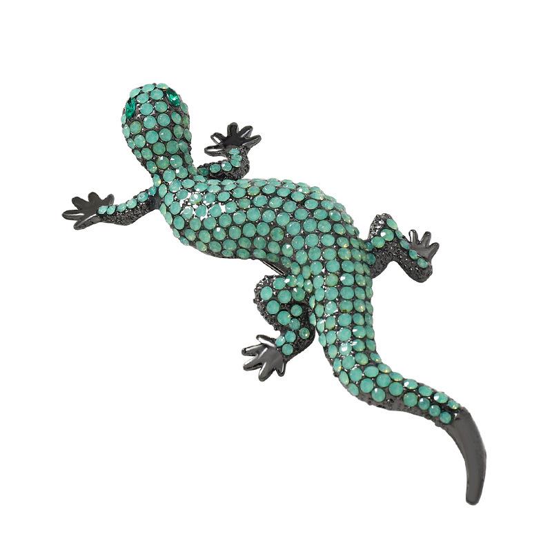 Elegant Crystal Lizard Brooch: Versatile Rhinestone Gecko Pin for Women's Fashion
