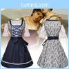 Bavarian Oktoberfest Costume For Beer Girls Featuring Elegant Shoulder-exposing Design In Multiple Sizes