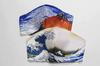 Pattern Face Mask Views of Mount Fine Clear Morning and The Great Wave Off Kanagawa Set of 2 Smaller Size for Smaller [ORIE Original] Ukiyo-e -