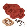 Dinosaurier Schokolade Silikonform Dino Knochen Fossil Skelett Kinder Lustige Form DIY Backwerkzeug Für Süßigkeiten Gummibärchen Halloween Weihnachten