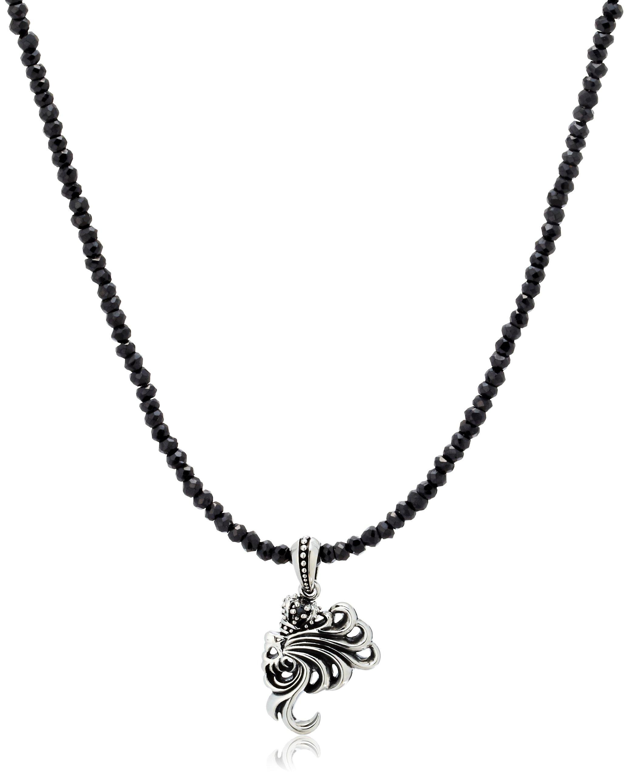 Lion Motif Black Spinel Necklace 04N13HL02 [LION HEART]
