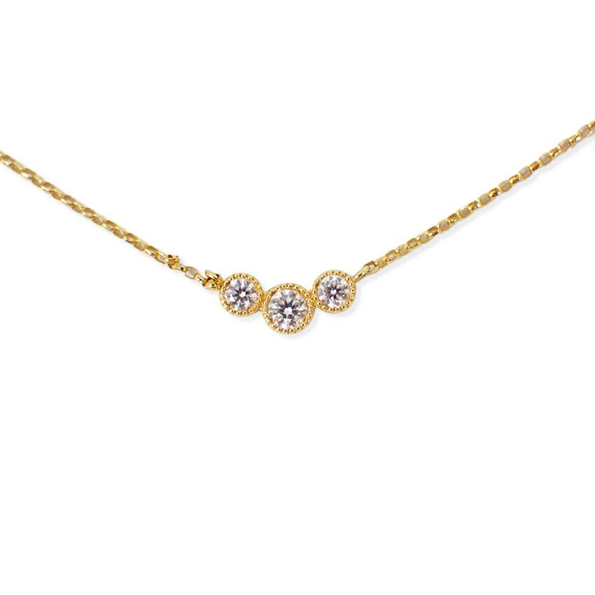 

[Used] K18 diamond necklace/pendant/g524-27
