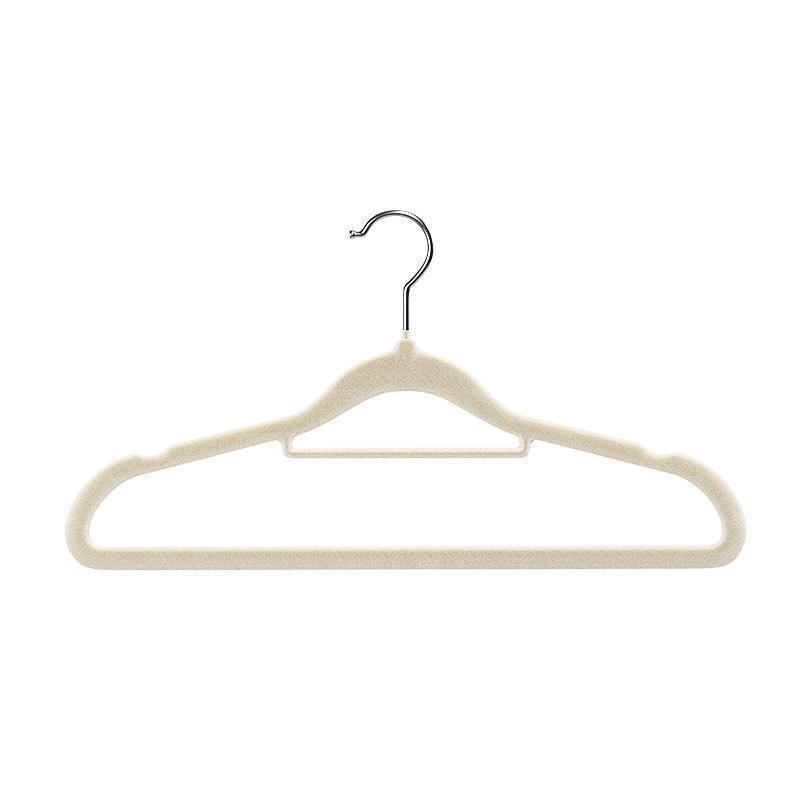 Semi-Circular Non-Slip Flocked Hanger: Traceless, No Shoulder Bumps, Shed-Free, Ideal for Home and Dorm Drying.