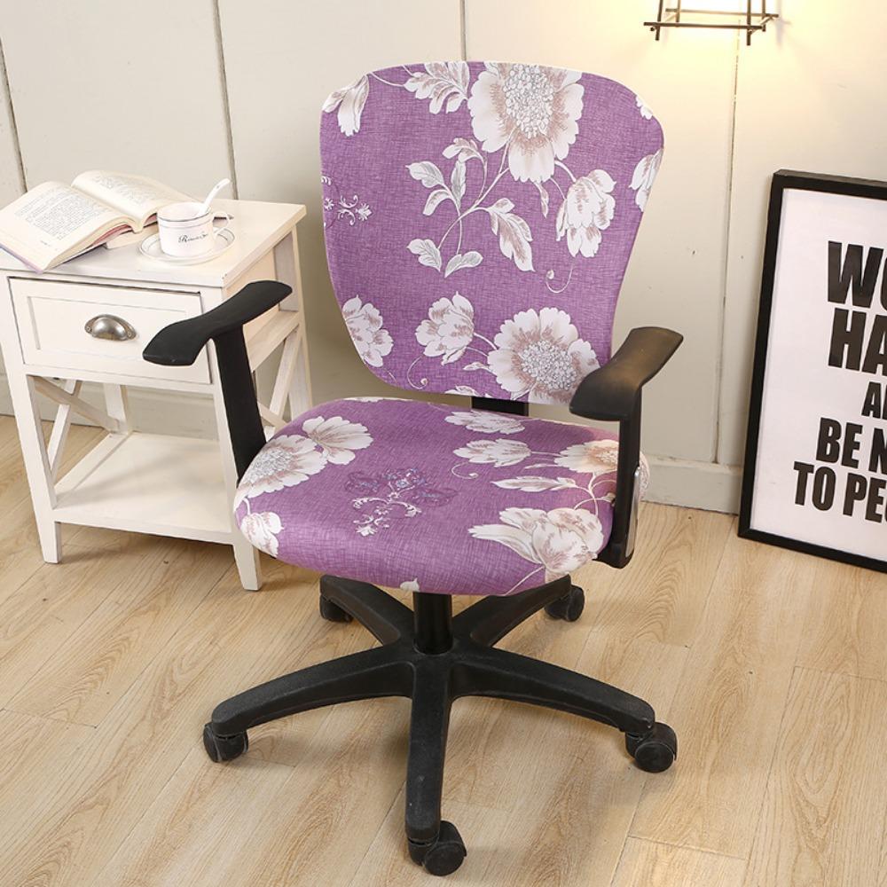 2Pcs/Set High Elastic Office Chair Covers Pattern Thicken Gaming Chair Covers Anti Slip Dustproof Computer Split Seat Cover