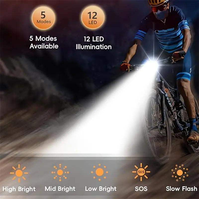 Bicycle Front Light with Electric Loud Horn Waterproof Bike Headlight USB Rechargeable Cycling Flashlight Road Bike Accessories