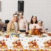 GREHUMOR Fall Thanksgiving Party Supplies Thanks Giving Tablecloth Plastic Turkey Thanksgiving Party Tablecloth Pumpkin Table Cover for Fall Thanks