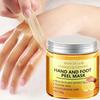 Maschera in cera a mano con vitamina C e curcuma per mani e piedi, levigante della pelle, maschera per mani detergente delicata, illuminante per la pelle delle mani